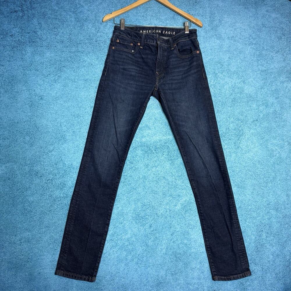 American Eagle Jeans Mens 29x34 Blue Flex Slim Fits 30x32.5